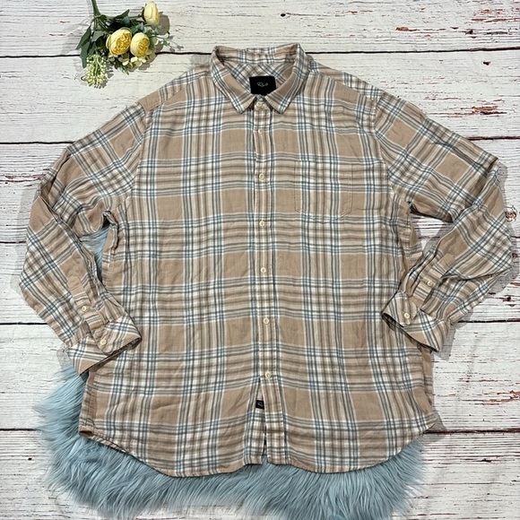 Rails Wyatt Ebi Plaid Button Down Cotton Top - Picture 2 of 9